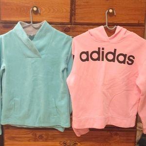 2 long sleeve girls shorts